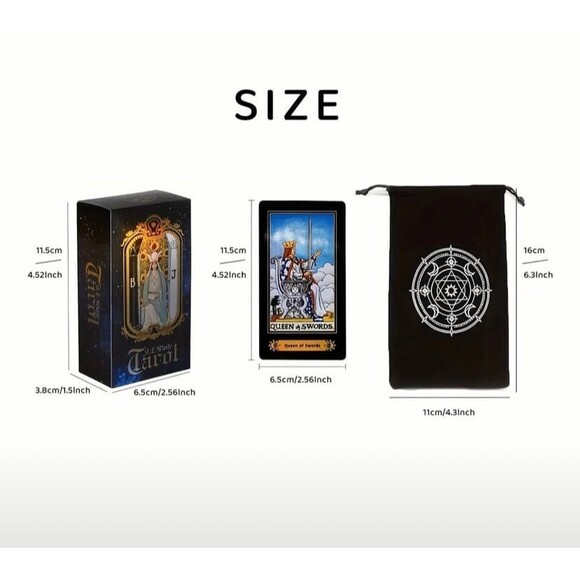 Tarot Cards Holographic Deck with Manual and Package bag - Picture 3 of 4